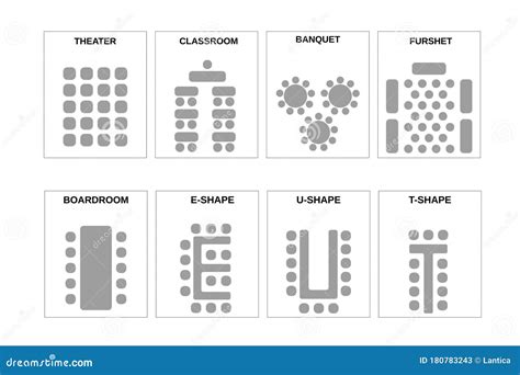 A Set of Schemes for Arranging Seats. the Chairs and the Tables in ...