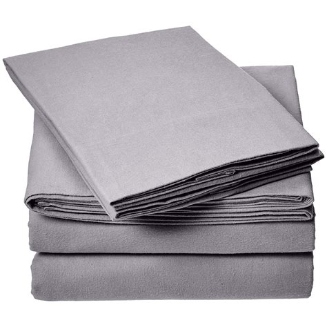 AmazonBasics Everyday Flannel Sheet Set - Grey, Cal-King -- Continue to the product at the image ...