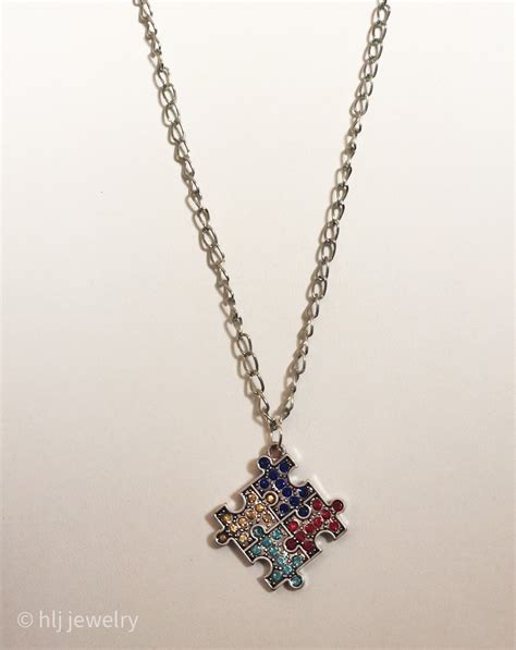 Autism Puzzle Piece Pendant 20” Necklace – Shop Iowa