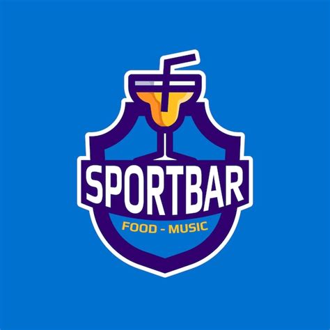 Free Vector | Flat design sports bar logo design