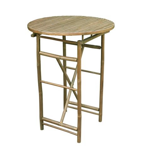 Statra Bar Height Folding Bamboo Round Table - Walmart.com