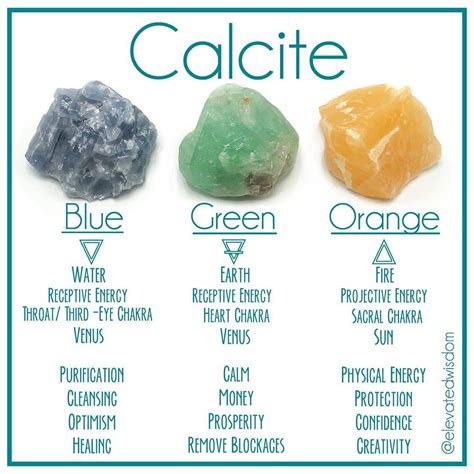 Elevated Wisdom Crystal Shop’s Instagram photo: “💙💚💛Calcite Crystals💛💚💙 Calcite is an abundant ...