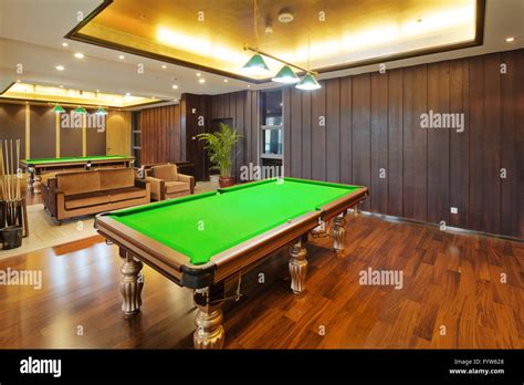 interior of modern billiard room Stock Photo - Alamy