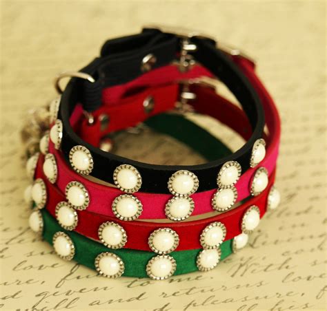 Pearl Cat Collar, Puppy collar, XS Collar, beaded collar, pearl, Suede – LA Dog Store