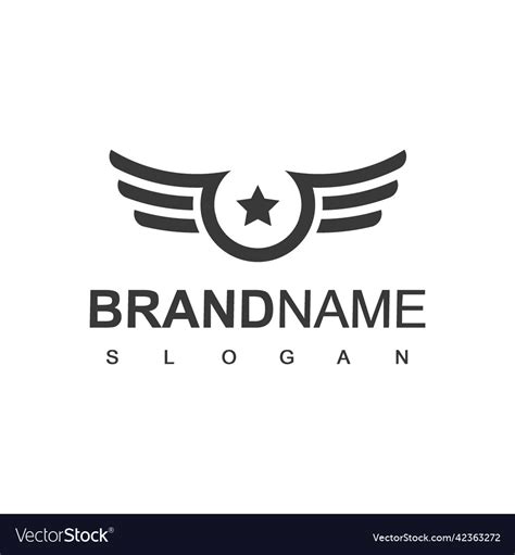 Wings logo design template Royalty Free Vector Image