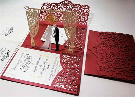 Pop up Wedding Invitations Sample Chandelier Design - Etsy