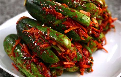 Spicy stuffed cucumber kimchi (Oi-sobagi) recipe by Maangchi