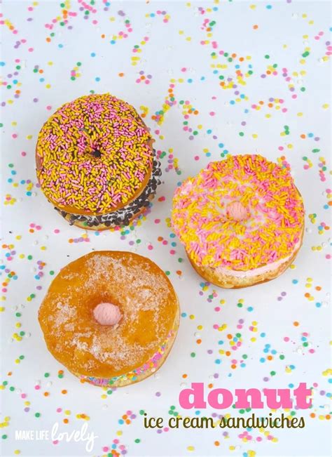 Donut Ice Cream Sandwich Recipe - Make Life Lovely