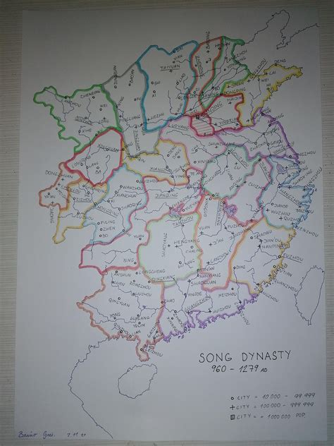 I drew a map of Song Dynasty at its peak : r/mapmaking