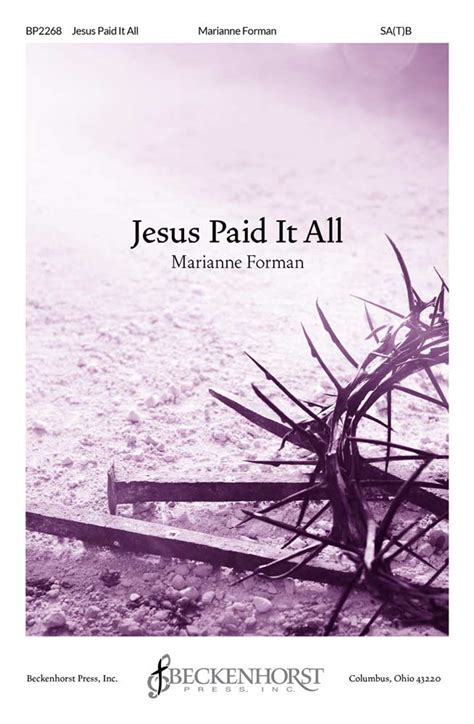 Jesus Paid It All - digital download