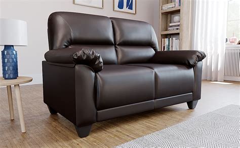 Small Brown Leather Sofa - Odditieszone