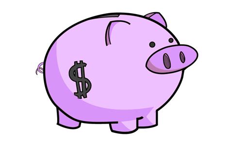 Purple clipart piggy bank, Purple piggy bank Transparent FREE for ...