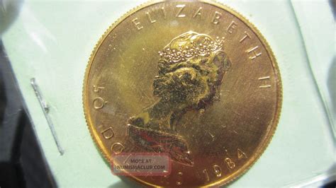 1984 Elizabeth Ii Maple Leaf $50. 00 Fifty Dollar Canada Gold Coin 1 Oz