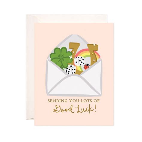 Sending You Lots of Good Luck Greeting Card: Handmade - Etsy