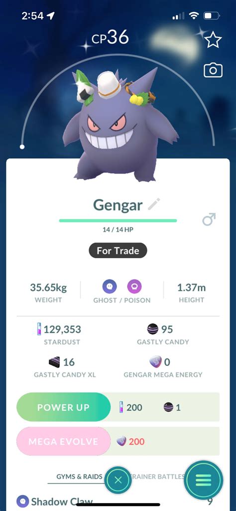 Trading Shiny Costume Gengar - Can’t Fly : r/PokemonGoTrade