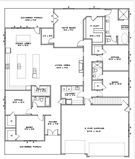 Feedback on Floor Plan, appreciate your thoughts. Double kitchen island is a must. Room off ...