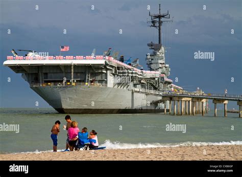 The USS Lexington, Essex-class aircraft carrier is a museum ship ...