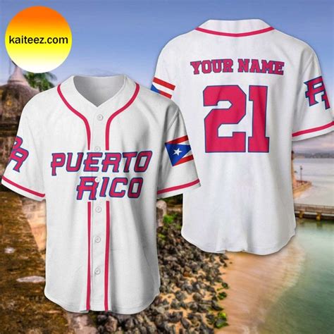 Puerto Rico Flag Black Baseball Jersey - Kaiteez