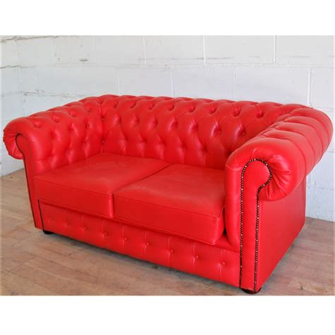 Red Faux Leather Chesterfield Sofa 3012a | Allard Office Furniture