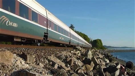 evening Cascades Talgo from Seattle to Vancouver, BC at Picnic Point ...