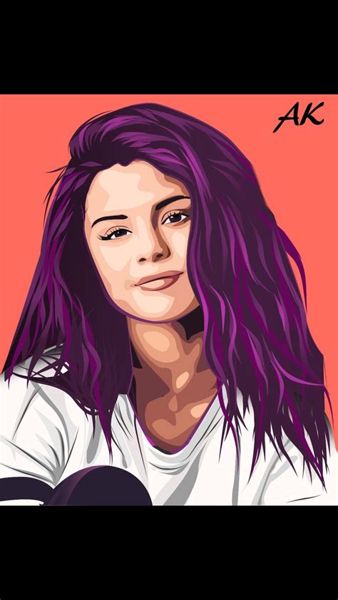 Akshat Soni - selena gomez vector art