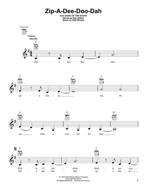 Zip-A-Dee-Doo-Dah | Sheet Music Direct