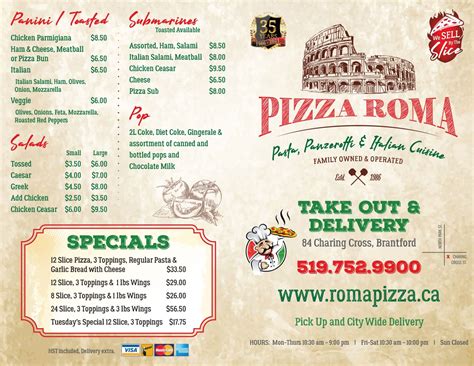 Menu – Roma Pizza