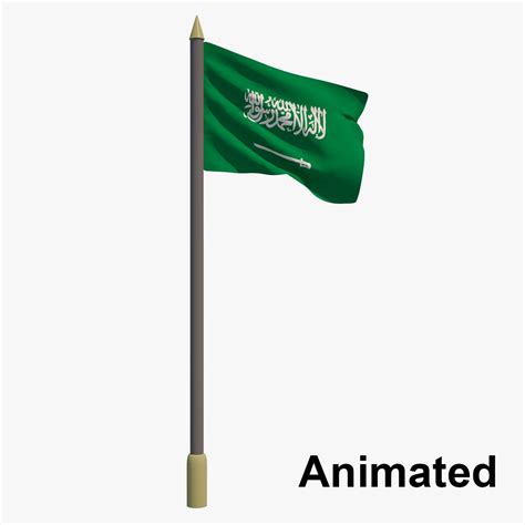Saudi Arabia Flag - KSA - Animated 3D Model $9 - .max .fbx .obj - Free3D