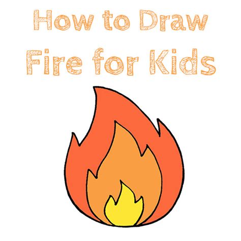 How to Draw Fire for Kids - How to Draw Easy