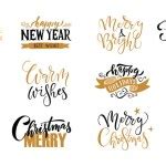 Set of Christmas and New Year graphic elements — Stock Vector © Birdhouse #33389723