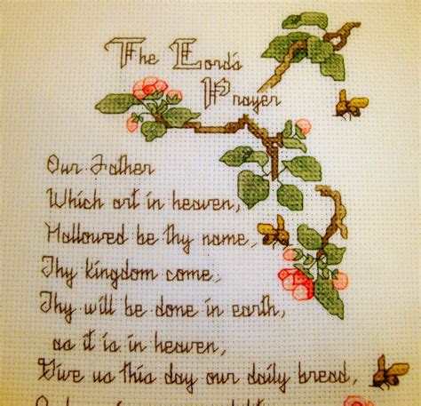 Everyday Art Work: The Lord's Prayer Cross Stitch