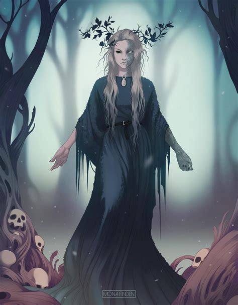 Hel by Monanu on DeviantArt | Norse goddess, Mythology art, Goddess art