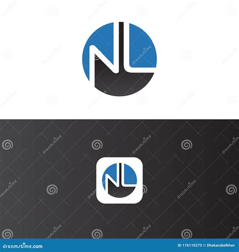 NL Letter Logo Design Template Vector Stock Vector - Illustration of ...