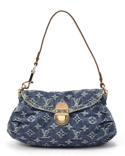 Lyst - Louis Vuitton Monogram Denim Mini Pleaty Handbag in Blue