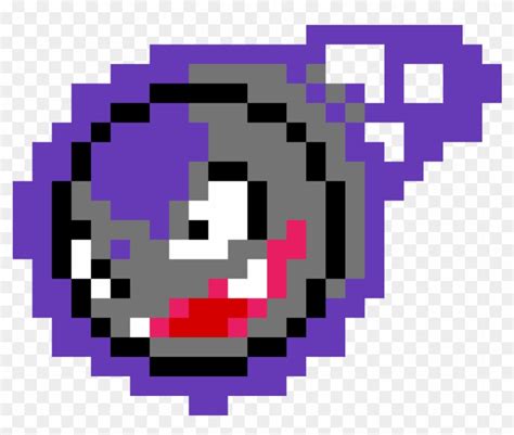 Gastly - Pixel Art Ghastly Clipart (#1389863) - PikPng