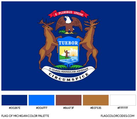 Michigan flag color codes