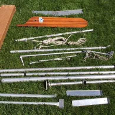 Vintage Grumman Aluminum Canoe Sailboat Kit For Parts/repair for sale ...