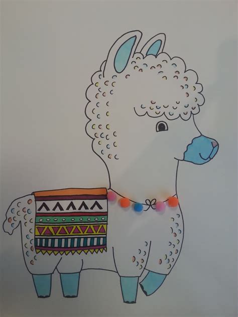 a faithful attempt: Baby Llama drawings