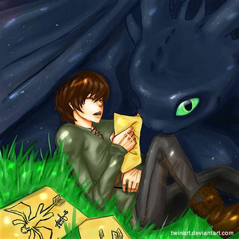 Hiccup and toothless by twinart on DeviantArt