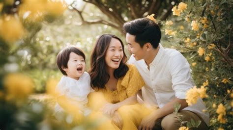 Premium AI Image | Happy little girl and her parents playing and ...