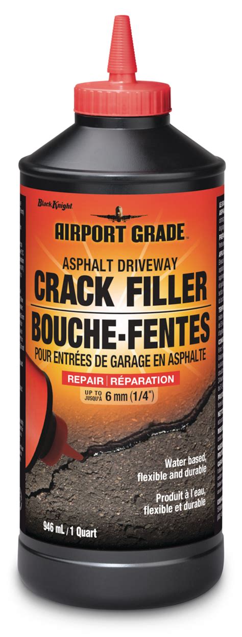 Black Knight Airport Grade Asphalt Driveway Crack Repair Filler, Rubberized Formula, 946-mL ...