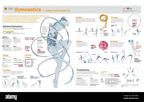 Infographics about modalities, rules and excercises of the rhythmic and ...