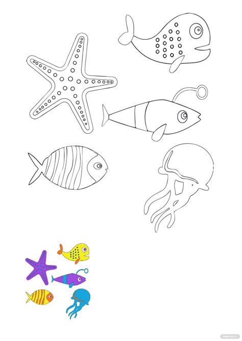 Coloring Pages Of Sea Animals Printable