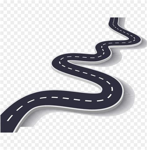 Curved Road Roadmap Clip Art Free PNG Image