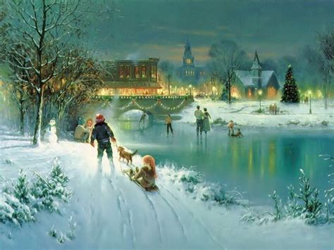 Vintage Christmas Scenes Wallpapers - Top Free Vintage Christmas Scenes ...