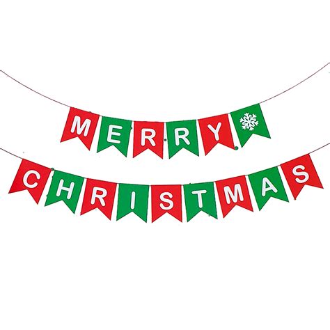 Merry Christmas Banner (Plain) – Pack and Party