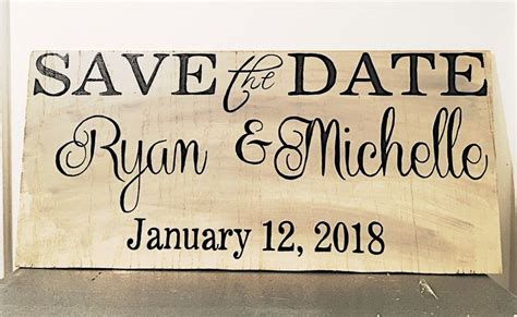 Save the Date Sign Personalized Engagement Photos Custom Wedding Sign Wedding Decor Photo Shoot ...