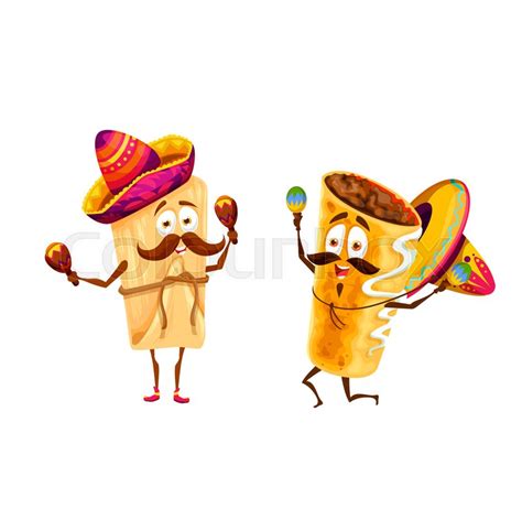 Cartoon mexican tamales and ... | Stock vector | Colourbox