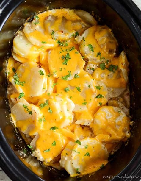 Best Crock Pot Scalloped Potatoes Recipe Ever : Slow Cooker Scalloped ...