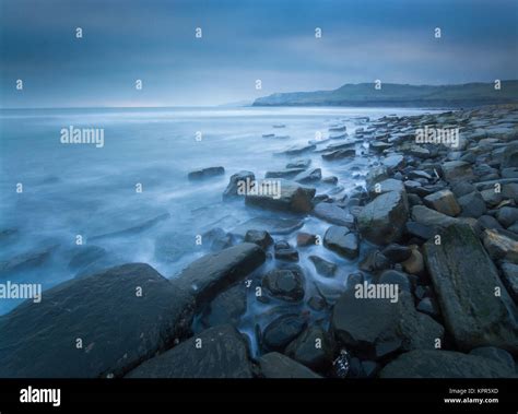 Cloudy Kimmeridge Bay Stock Photo - Alamy